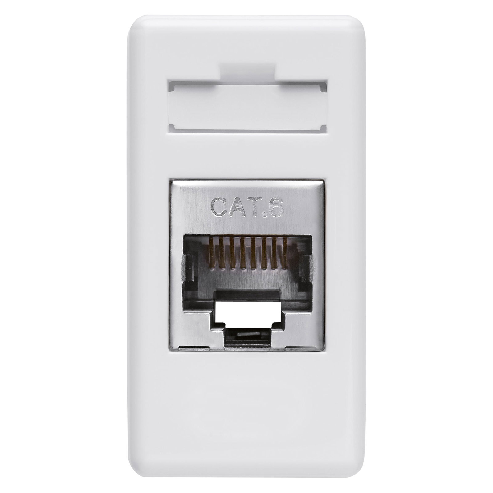 BASE RJ45 - 4 PARES - CATEGORIA 6 - FTP - TOOLLESS - 1 MÓDULO - SYSTEM WHITE