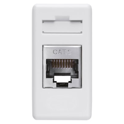BASE RJ45 - 4 PARES - CATEGORIA 6 - FTP - TOOLLESS - 1 MÓDULO - SYSTEM WHITE