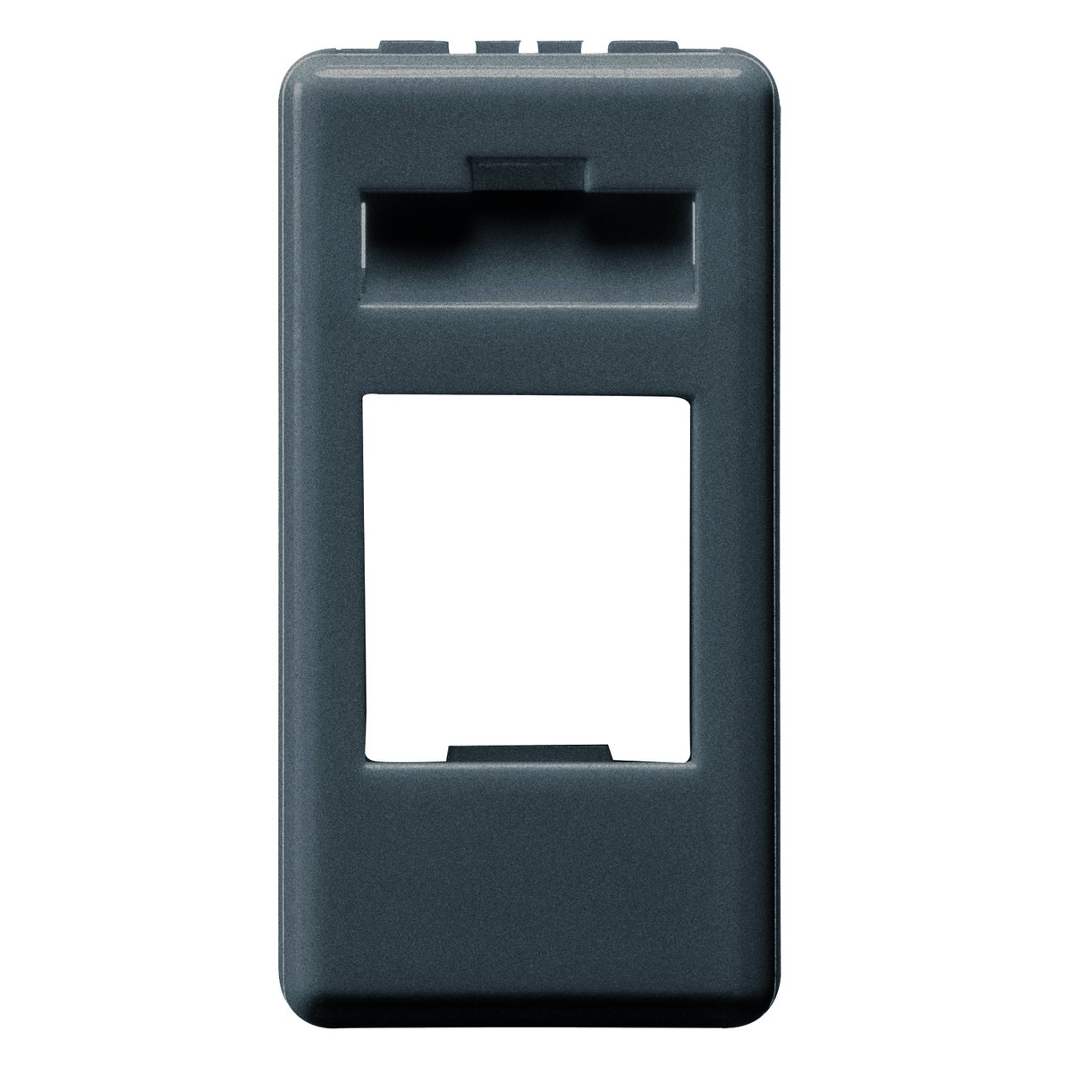 ADAPTADORE PREPARADO PARA ALOJAMENTO DE CONECTORES DE DATOS - AMP / KEYSTONE JACK - 1 MÓDULO-SYSTEM WHITE