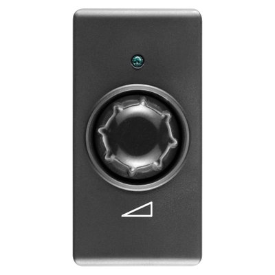 REGULADOR ELECTRÓNICO DE MANDO ROTATIVA - PARA CARGAS RESISTIVAS/INDUCTIVAS - ROTATIVA CON CONMUTADOR - 1 MÓDULO - SYSTEM WHITE