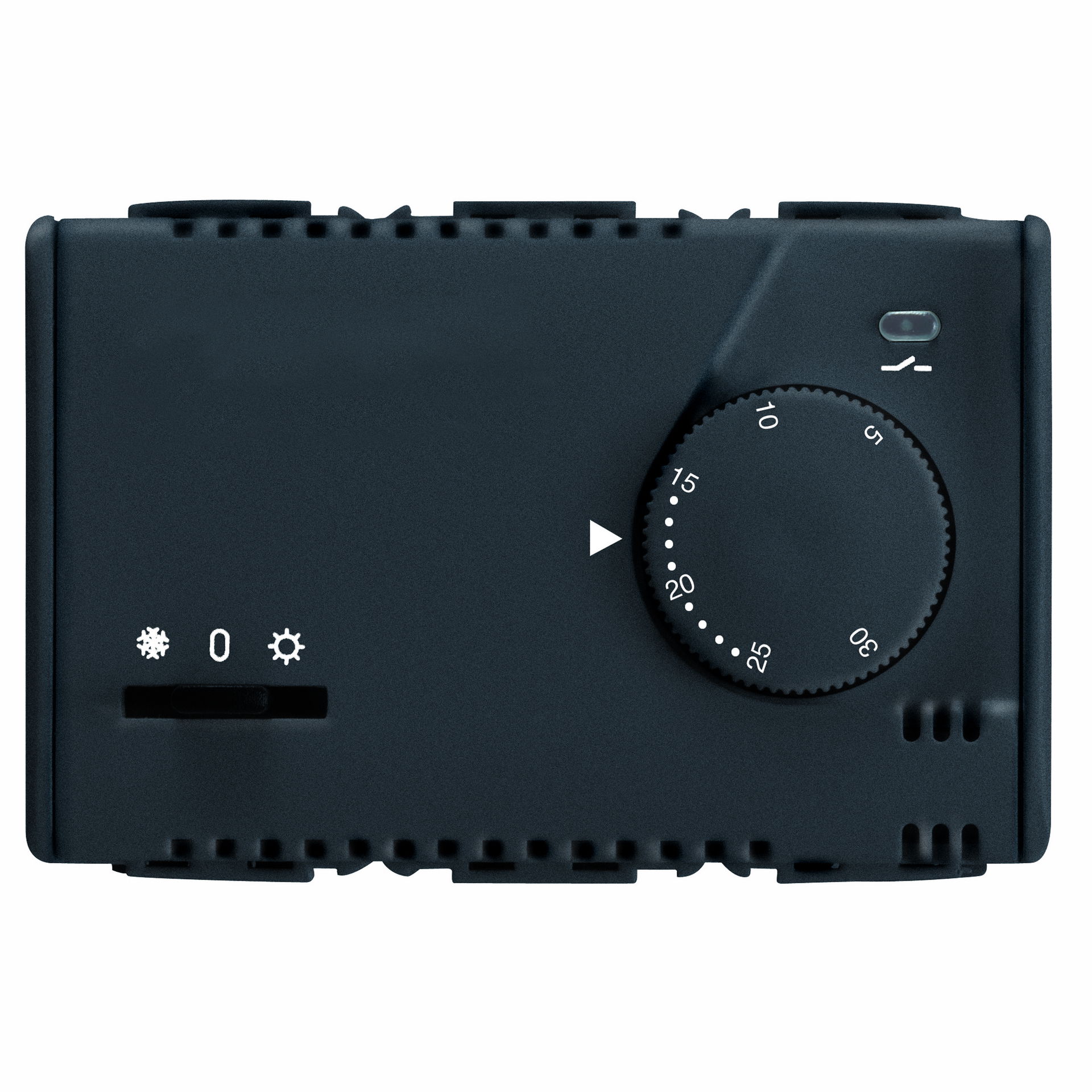 TERMOSTATO ELETRÓNICO VERANO/INVIERNO CON MANDO DE AJUSTE -230V ac 50/60Hz-3 MÓDULOS- SYSTEM WHITE