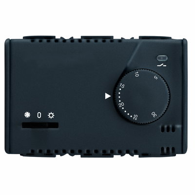 TERMOSTATO ELETRÓNICO VERANO/INVIERNO CON MANDO DE AJUSTE -230V ac 50/60Hz-3 MÓDULOS- SYSTEM WHITE