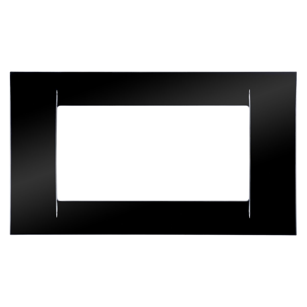 PLACA VIRNA - EN TECNOPOLÍMERO ACABADO BRILLANTE - 4 MÓDULOS - NEGRO TÓNER - SYSTEM