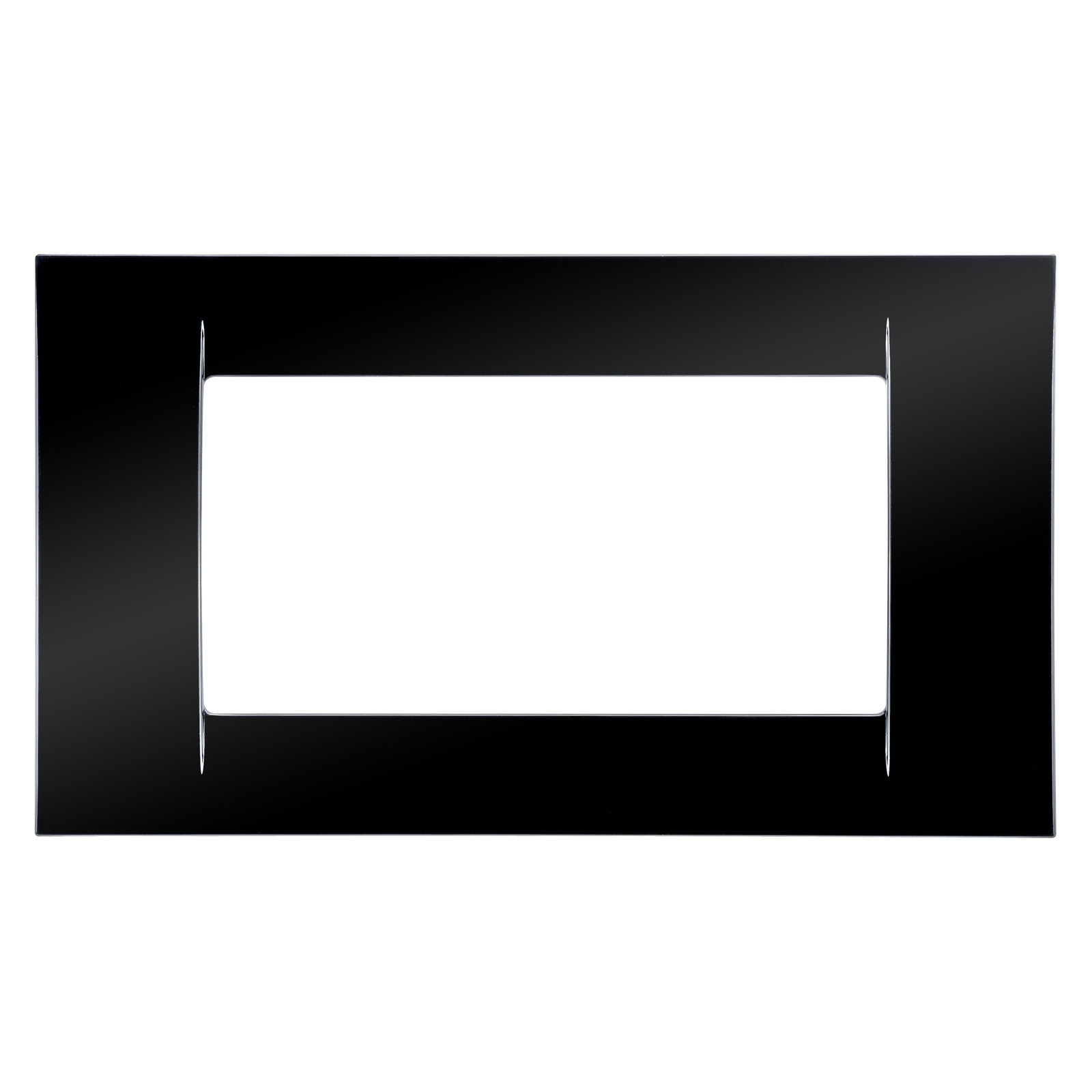 PLACA VIRNA - EN TECNOPOLÍMERO ACABADO BRILLANTE - 4 MÓDULOS - NEGRO TÓNER - SYSTEM