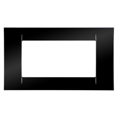 PLACA VIRNA - EN TECNOPOLÍMERO ACABADO BRILLANTE - 4 MÓDULOS - NEGRO TÓNER - SYSTEM