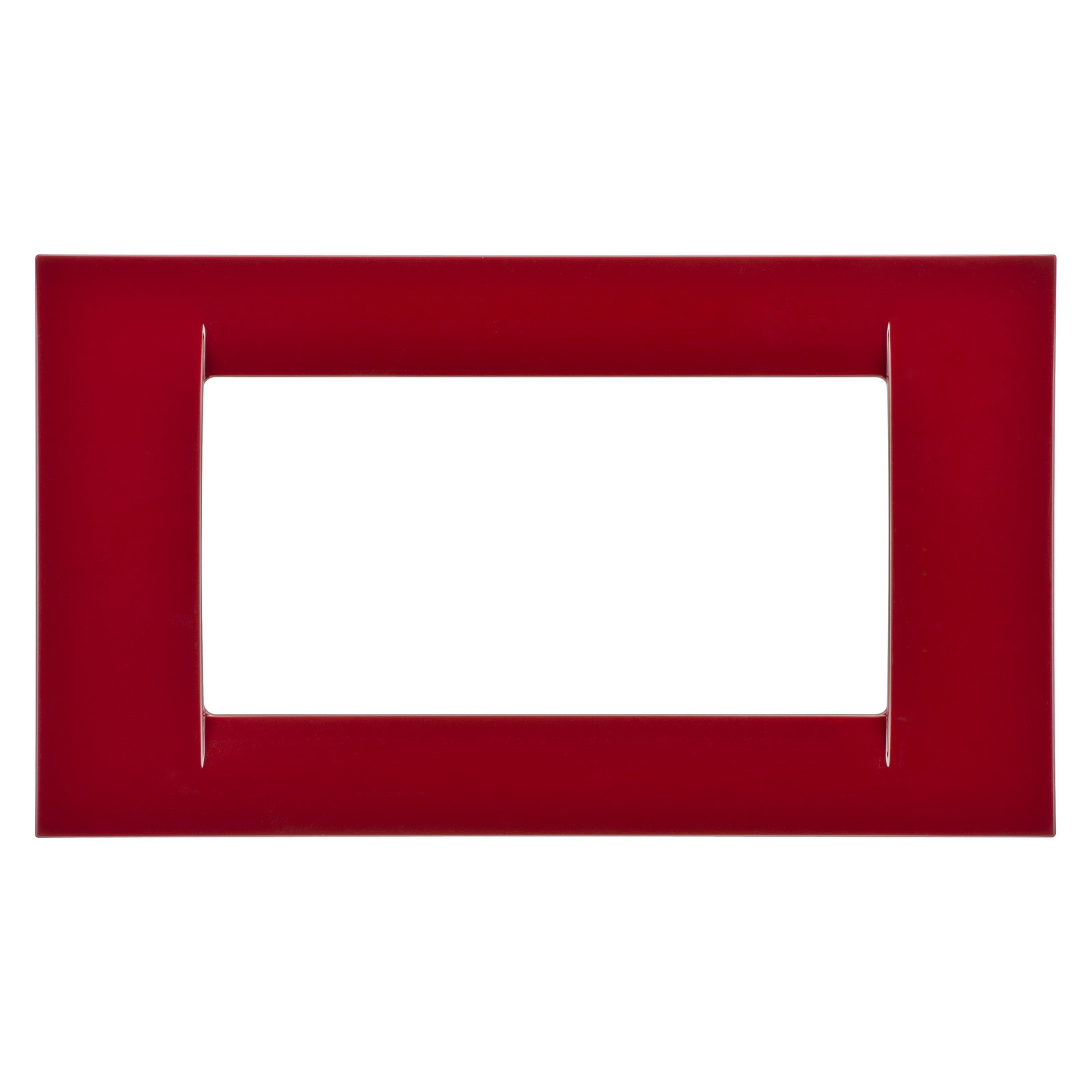 PLACA VIRNA - EN TECNOPOLÍMERO ACABADO BRILLANTE - 4 MÓDULOS - AMARANTO CLÁSICO - SYSTEM