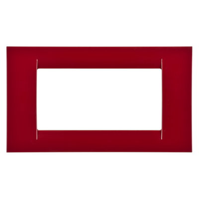 PLACA VIRNA - EN TECNOPOLÍMERO ACABADO BRILLANTE - 4 MÓDULOS - AMARANTO CLÁSICO - SYSTEM