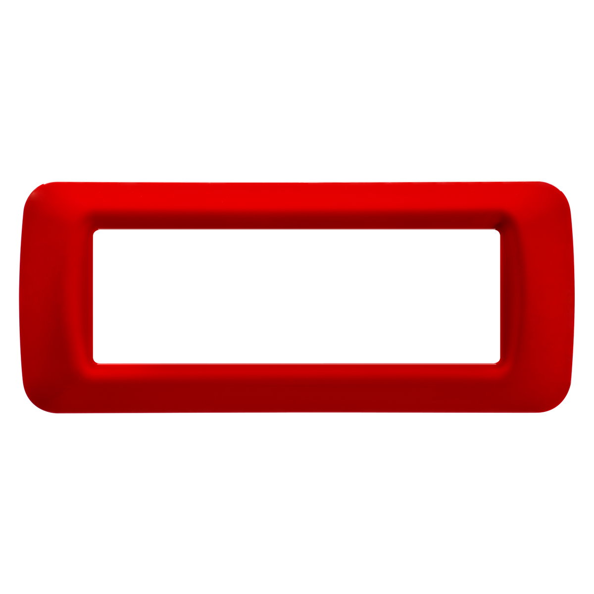 PLACA TOP SYSTEM - EN TECNOPOLÍMERO ACABADO BRILLANTE - 6 MÓDULOS - ROJO GERANIO - SYSTEM