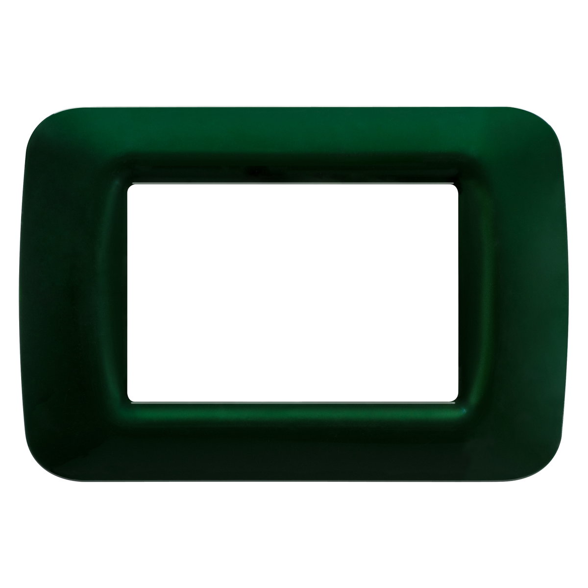 PLACA TOP SYSTEM - EN TECNOPOLÍMERO ACABADO BRILLANTE - 3 MÓDULOS - VERDE RACING - SYSTEM