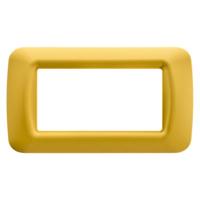 PLACA TOP SYSTEM - EN TECNOPOLÍMERO ACABADO BRILLANTE - 4 MÓDULOS - AMARILLO MAÍZ - SYSTEM