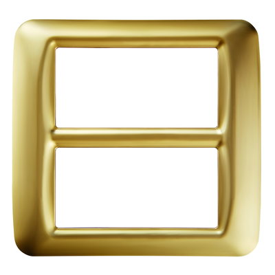 PLACA TOP SYSTEM - EN TECNOPOLÍMERO ACABADO BRILLANTE - 8 MÓDULOS (4+4 SUPERPUESTOS) - ORO VIEJO - SYSTEM