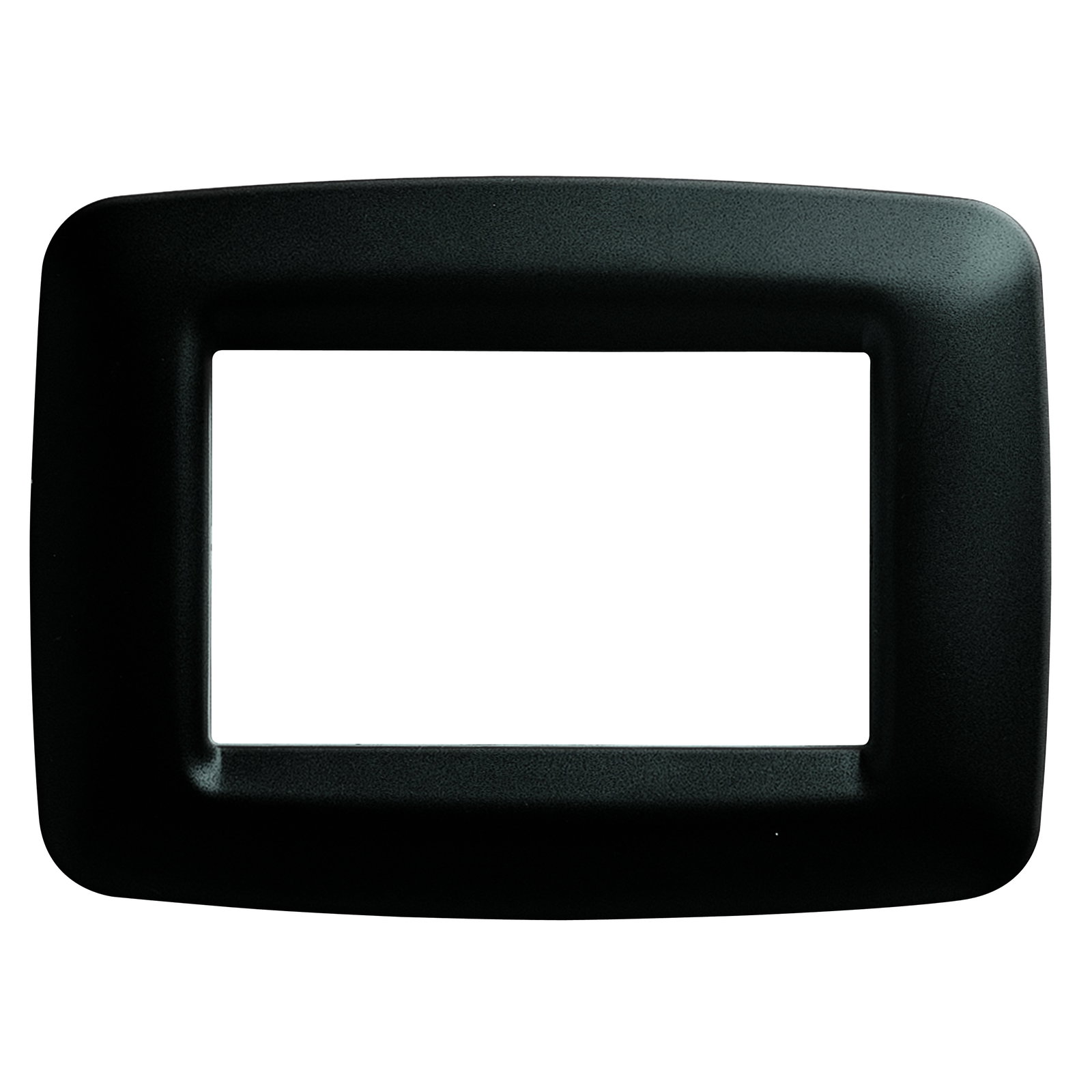 PLACA PLAYBUS YOUNG - EN TECNOPOLÍMERO ACABADO SATINADO - 6 MÓDULOS - NEGRO TÓNER - PLAYBUS