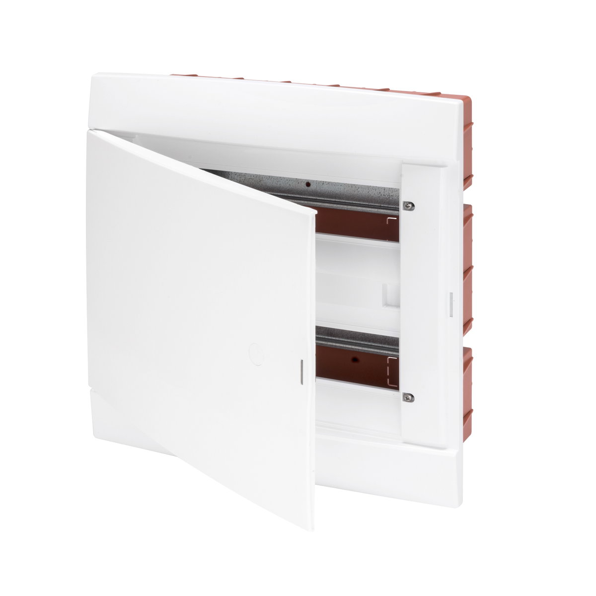 CENTRALITA DECORATIVA DISEÑADA PARA ALOJAR BORNEROS - PUERTA CIEGA - BLANCO - 12 MÓDULOS