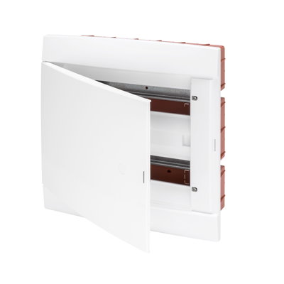 CENTRALITA DECORATIVA DISEÑADA PARA ALOJAR BORNEROS - PUERTA CIEGA - BLANCO - 24 (12X2) MÓDULOS