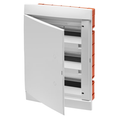 CENTRALITA DECORATIVA DISEÑADA PARA ALOJAR BORNEROS - PUERTA CIEGA - BLANCO - 36 (12X3) MÓDULOS