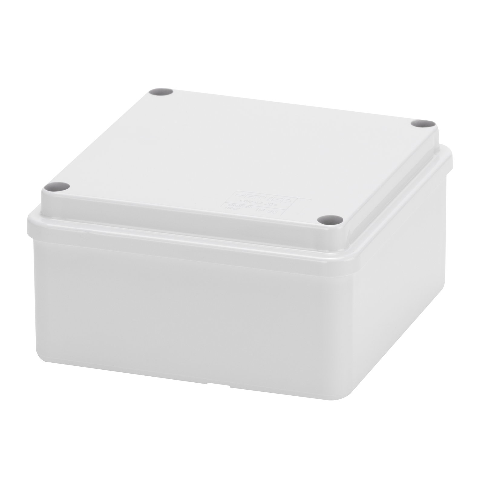 CAJA DE DERIVACIÓN CON TAPA BAJA ATORNILLADA - IP56 - DIMENSIONES INTERNAS 100X100X50 - SUPERFICIES LISAS - GRIS RAL 7035