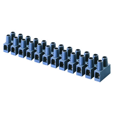 REGLETA DESMONTABLE EN TECNOPOLIMERO - SECCIÓN MAX CABLE FLEXIBLE 16 MM² - 12 POLOS