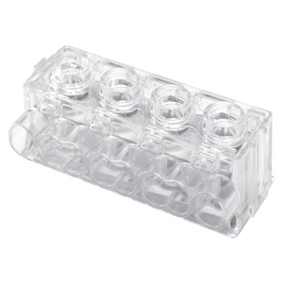 REGLETA CON PLACA DE APRIETE - 8 VÍAS x 6MMQ - 450V - TRANSPARENTE
