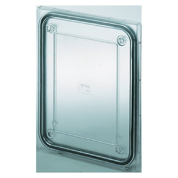 TAPA ANTICHOQUE TRANSPARENTE ESTANCA PARA CAJAS DE DERIVACIÓN PTC - DIMENSIONES 138X169X70 - IP55