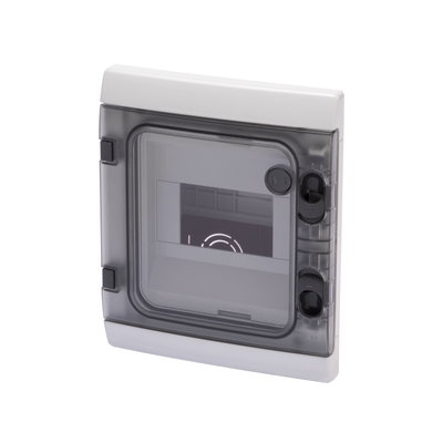 CAJA DE DISTRIBUCIÓN COMPONIBILE DE EMPOTRAR - ESTANCA - 6 MÓDULOS - IP55 GRIS RAL 7035