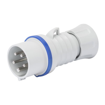 CLAVIJA MÓVIL RECTA HP - CON INVERSOR DE FASE - IP44/IP54 - 3P+T 16A 200-250V - AZUL - 9H - CONEXIONADO DE TORNILLO