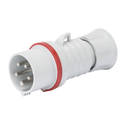 CLAVIJA MÓVIL RECTA HP - IP44/IP54 - 3P+T 16A 380-415V 50/60HZ - ROJO - 6H - CONEXIONADO DE TORNILLO