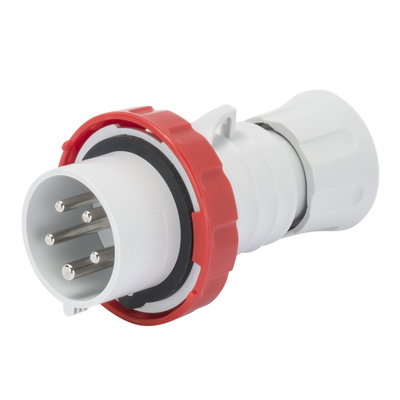 CLAVIJA MÓVIL RECTA HP - IP66/IP67/IP68/IP69 - 2P+T 16A 380-415V 50/60HZ - ROJO - 9H - CONEXIONADO RÁPIDO