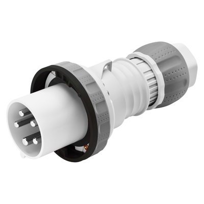 CLAVIJA MÓVIL RECTA HP - IP66/IP67/IP68/IP69 - 3P+T 125A 600-690V 50/60HZ - NEGRO - 5H - APRIETE INDIRECTO