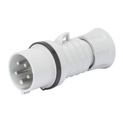 CLAVIJA MÓVIL RECTA HP - IP44/IP54 - 3P+T 32A 600-690V 50/60HZ - NEGRO - 5H - CONEXIONADO DE TORNILLO