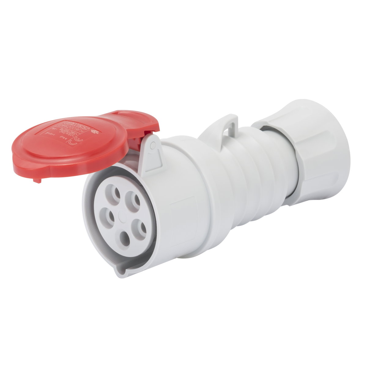 BASE MÓVIL RECTA HP - IP44/IP54 - 2P+T 16A 380-415V 50/60HZ - ROJO - 9H - CONEXIONADO DE TORNILLO