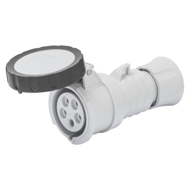 BASE MÓVIL RECTA HP - IP66/IP67/IP68/IP69 - 3P+N+T 16A 480-500V 50/60HZ - NEGRO - 7H - CONEXIONADO DE TORNILLO