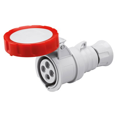 BASE MÓVIL RECTA HP - IP66/IP67/IP68/IP69 - 3P+T 16A 440-460V 60HZ - ROJO - 11H - CONEXIONADO DE TORNILLO