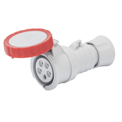 BASE MÓVIL RECTA HP - IP66/IP67/IP68/IP69 - 3P+N+T 16A 440-460V 60HZ - ROJO - 11H - CONEXIONADO DE TORNILLO