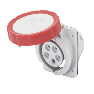 BASE FIJA DE EMPOTRAR A 10° HP - IP66/IP67 - 3P+N+T 16A 380V/440V 50HZ/60HZ - ROJO - 3H - CONEXIONADO DE TORNILLO