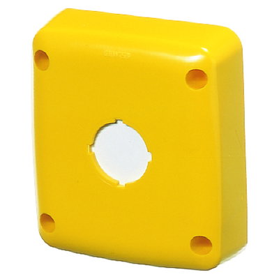 TAPA ESTANCA PREVISTAS PARA 1 PULSADOR/PILOTO - 85X75 MM - AMARILLO