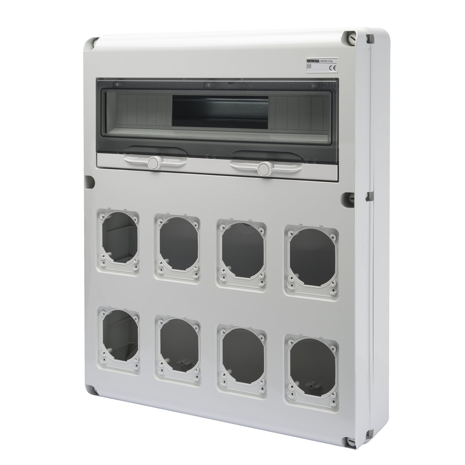 Q-DIN 20 MÓDULOS - 8 BASES ALOJABLES IEC 16/32A IP44/67 - IP65