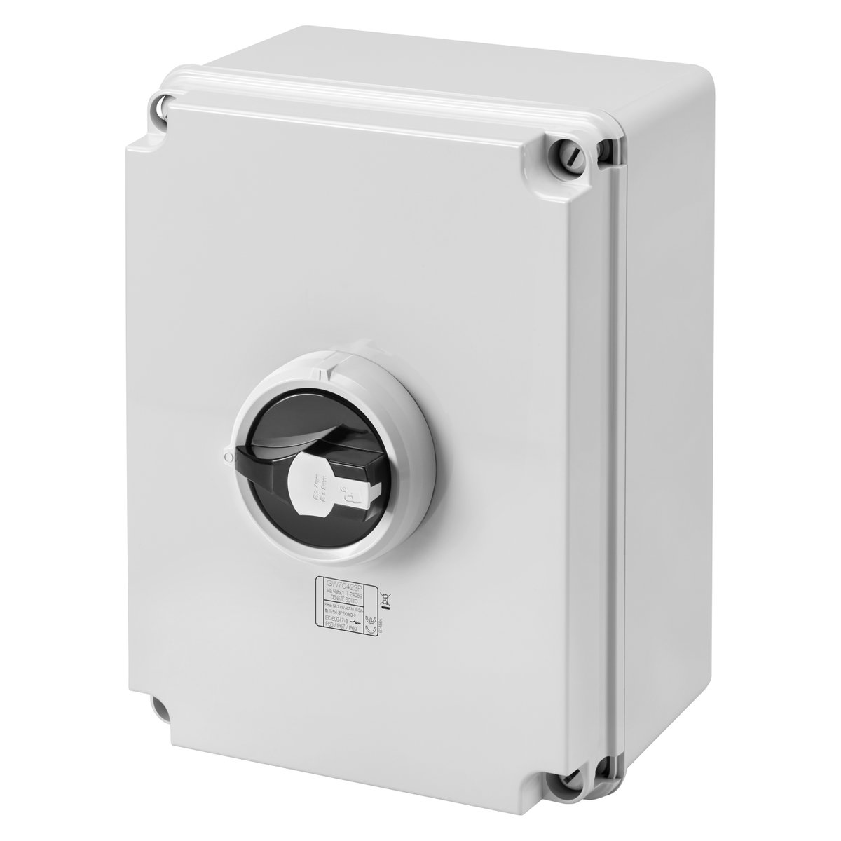 INTERRUPTOR ROTATIVO - HP - MANDO - CAJA DE MATERIAL AISLANTE - 100A 3P+N - MANETA NEGRA - IP66/67/69