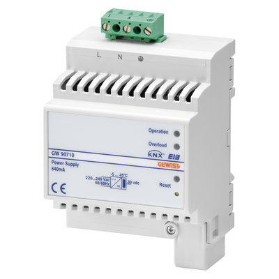 FUENTE DE ALIMENTACIÓN ELECTRÓNICA AUTOPROTEGIDA 220-240V - 50/60Hz - 640mA - IP20 - 4 MÓDULOS - MONTAJE EN CARRIL DIN