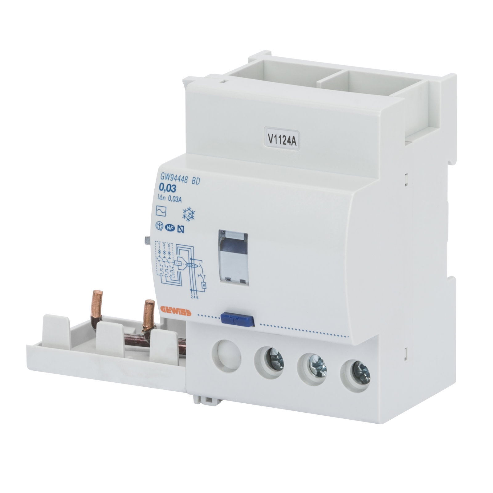 BLOQUE DIFERENCIAL MODULAR PARA INTERRUPTOR MT - 3P 25A CLASE A ISTANTANEO Idn=0,3A - 3,5 MÓDULOS