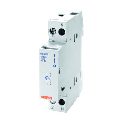 PORTAFUSIBLE SECCIONABLE - 1P+N 10,3X38 690V 32A - 1 MODULÓ