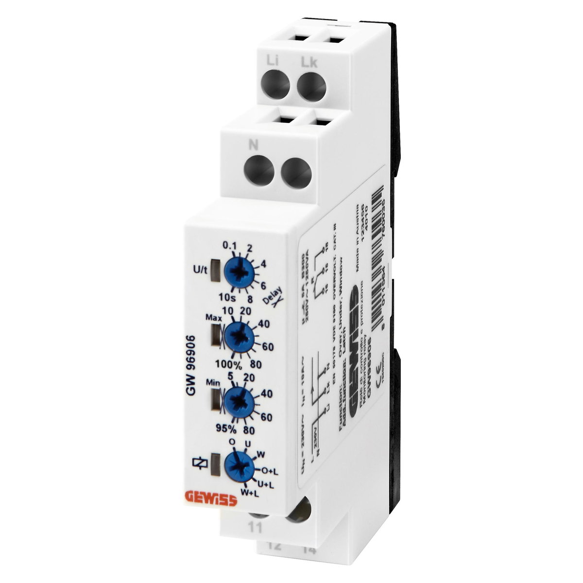 RELE' DE CONTROL DE CORRIENTE MONOFÁSICO - 230V ac 50/60Hz - 1 MÓDULO