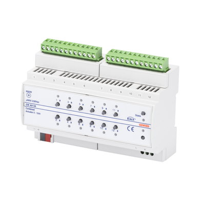 ACTUADOR ON/OFF Y PARA PERSIANAS ENROLLABLES - 6/12 CANALES - 8AX - CONTROL MANUAL - KNX - IP20 - 8 MÓDULOS DIN