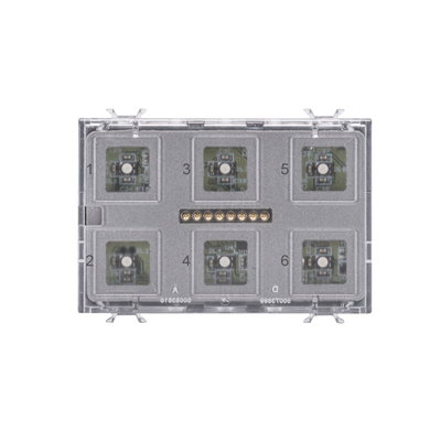 MÓDULO PULSADOR - KNX - TOUCH - 6 CANALES - 3 MÓDULOS - CON SÍMBOLOS INTERCAMBIABLES - CHORUSMART