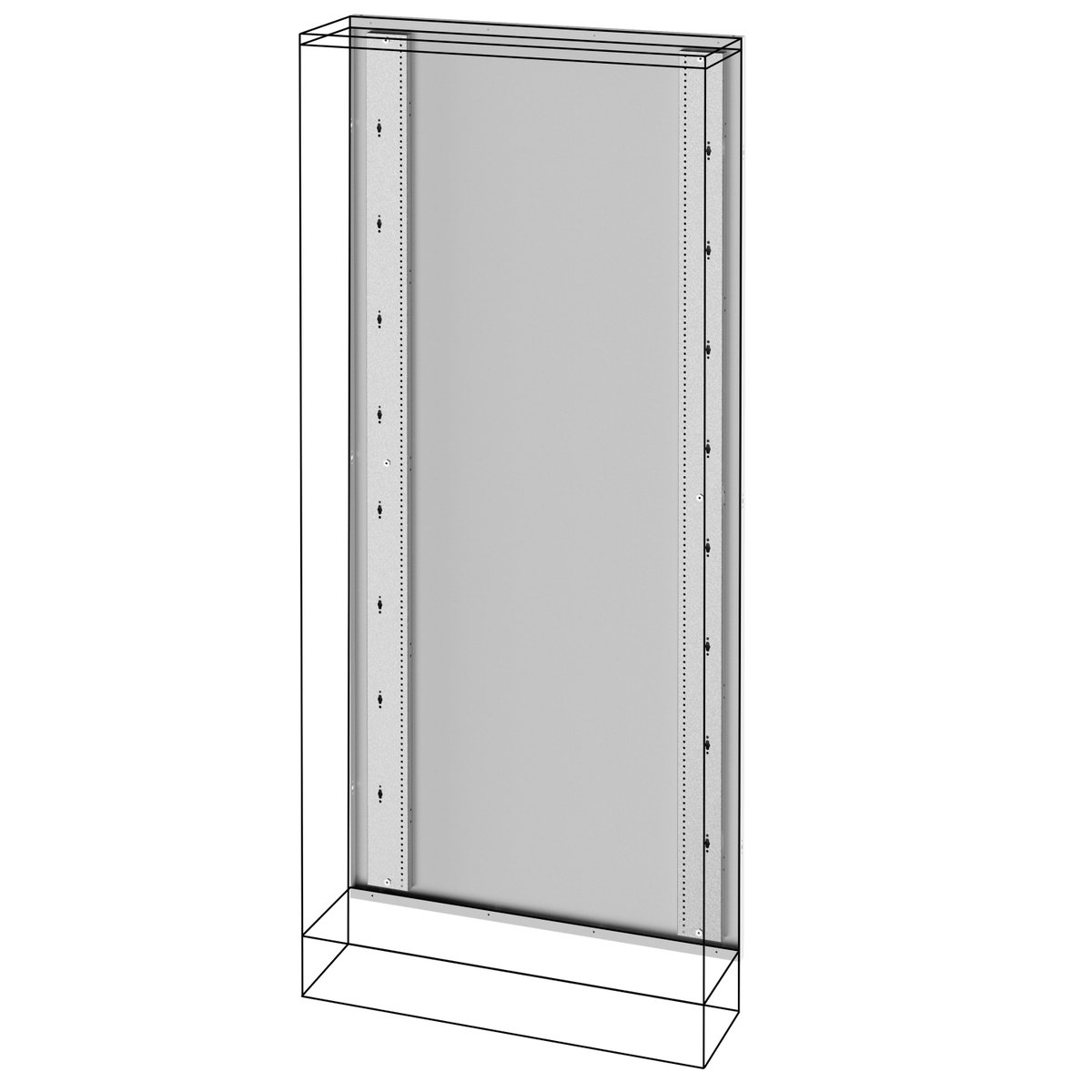BASTIDOR TRASERO - CUADRO DE DISTRIBUCIÓN DE MONTAJE EN SUELO - QDX 630 L - 850X1600Â MM