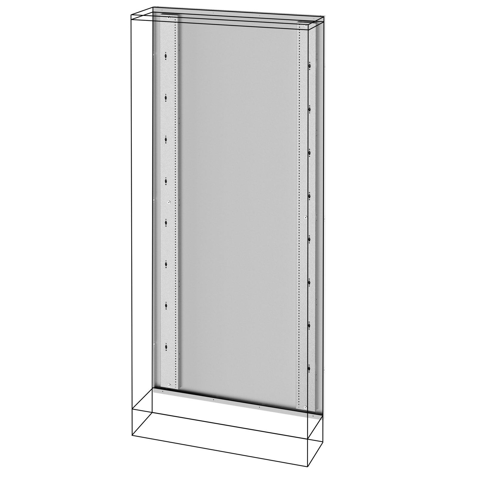 BASTIDOR TRASERO - CUADRO DE DISTRIBUCIÓN DE MONTAJE EN SUELO - QDX 630 L - 850X1800Â MM