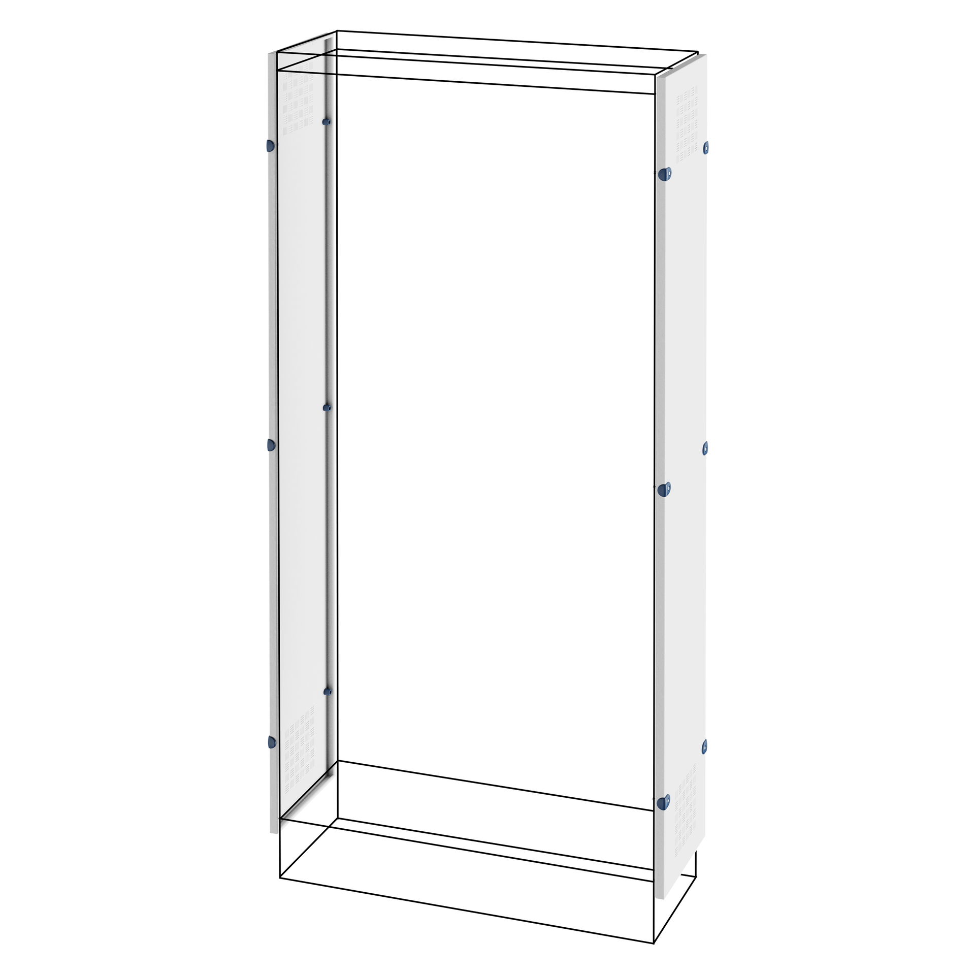 PAR DE PANELES LATERALES VENTILADOS - ARMARIO DE SUELO - QDX 630 H - 1800x400MM