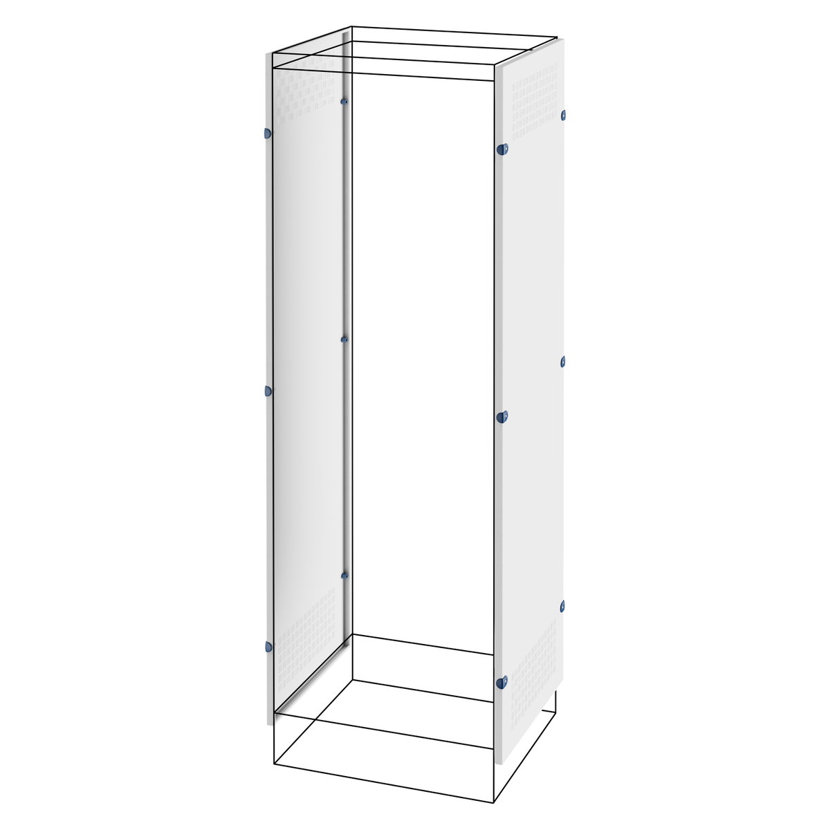 PAR DE PANELES LATERALES VENTILADOS - ARMARIO DE SUELO - QDX 1600 H - 1800x600MM
