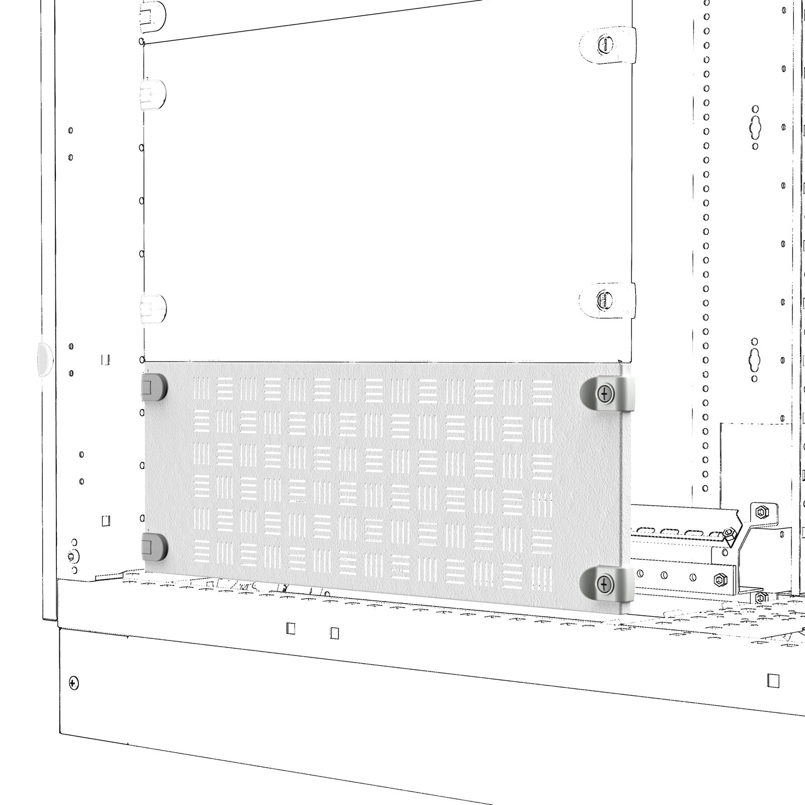 PANEL FRONTAL VENTILADO - QDX - 600X200MM