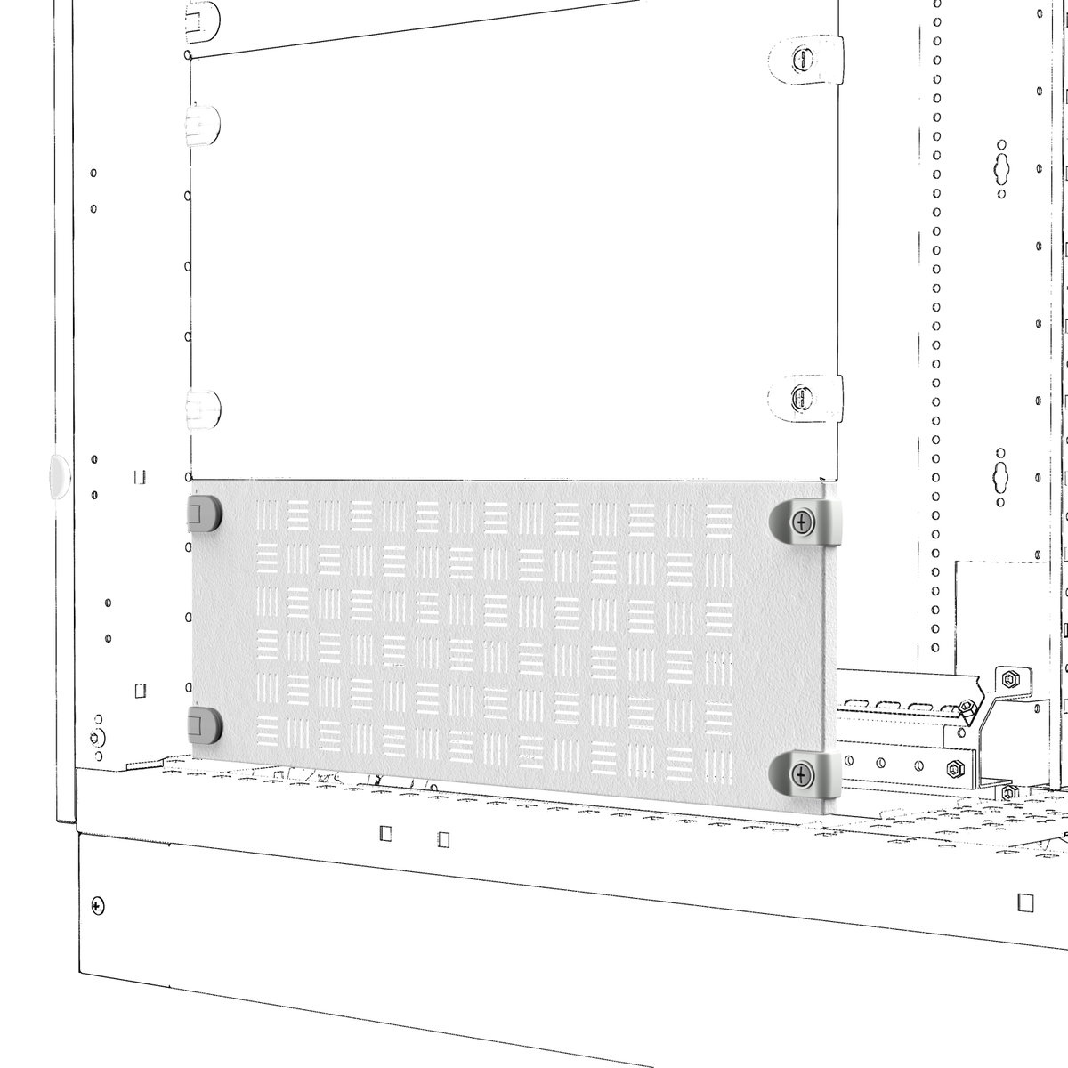 PANEL FRONTAL VENTILADO - QDX - 850X200MM