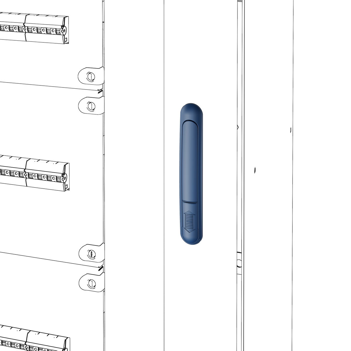 CERRADURA DE RECAMBIO - QDX 630 L - PARA PUERTAS DE CRISTAL Y CIEGAS